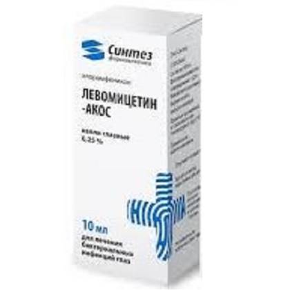 Levomycetin-AKOS 0.25% Eye Drops 10ml bottle /Russian/ #1