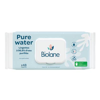 Biolane - Baby Wipes 99.9% H2O /0m+/ #48