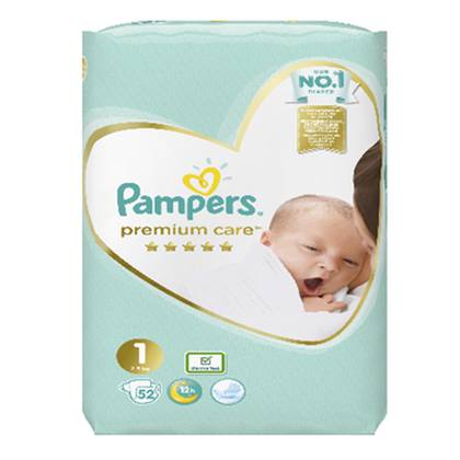 Pampers Premium Baby Diapers Size 1 (2-5kg) #50