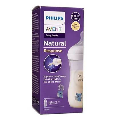 Avent Natural Feeding Bottle, Koala Design, 1m+, 260ml, 9714