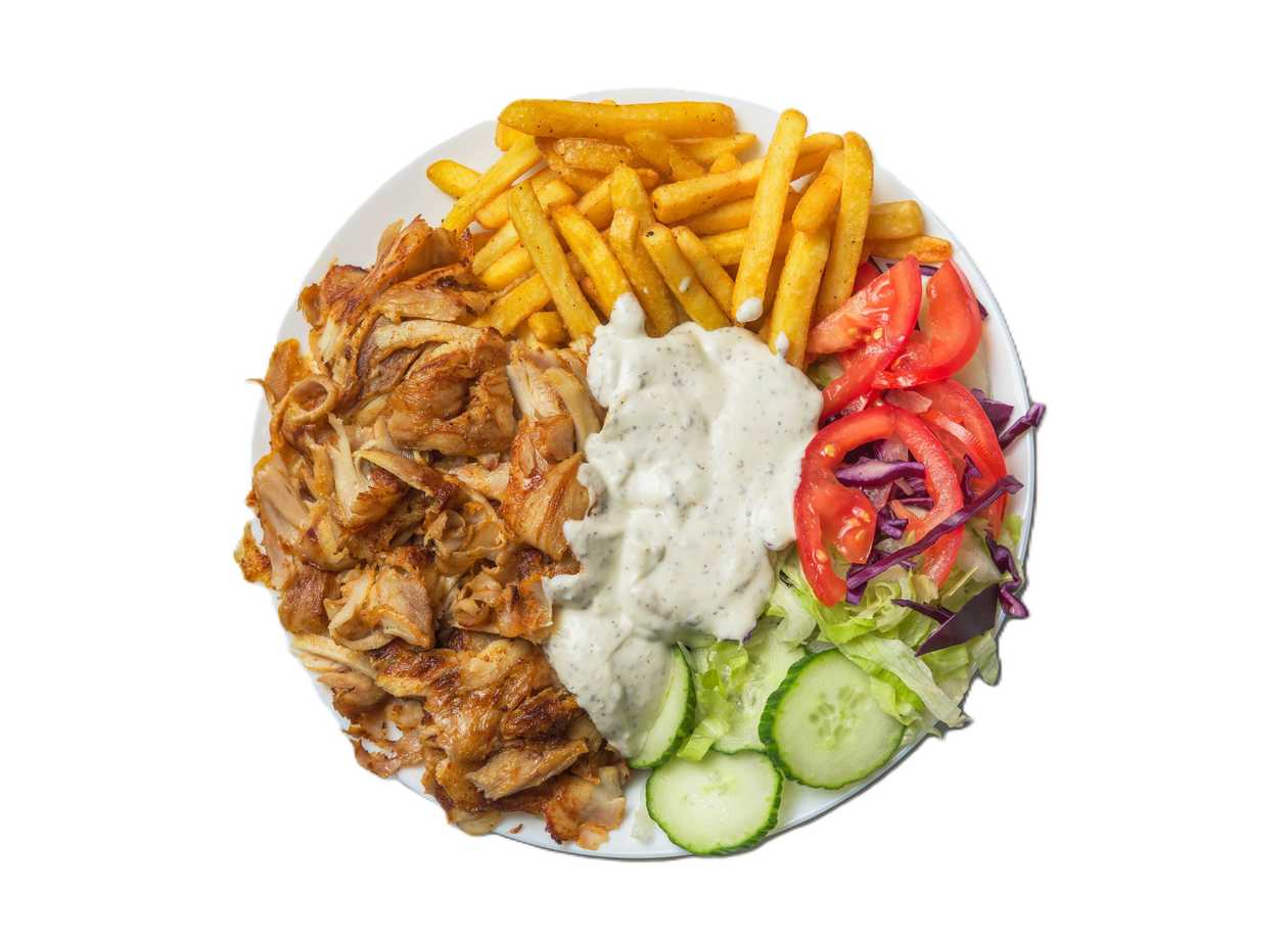 Talíř Kebab Hranolky