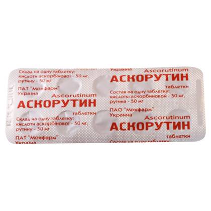Ascorutin Tablets 50mg+50mg #10