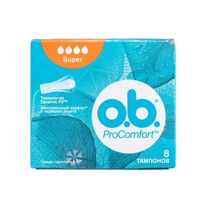 Ob ProComfort Super Tampons /4pcs/ 4343/4565 #8