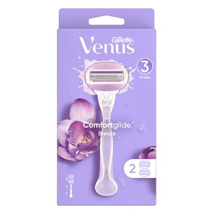 Gillette Venus Breeze Razor + 2 Cartridges 3 Blades Women's 6272/4919