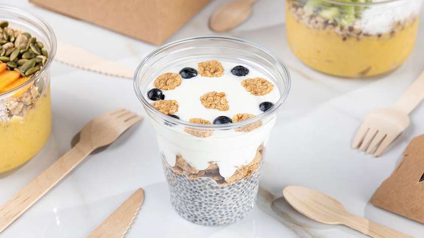 Chia and granola breakfast