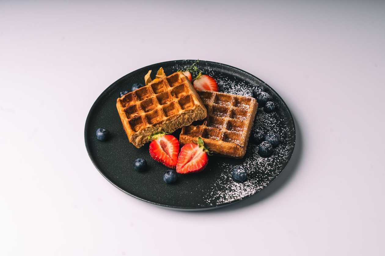 Waffles with Fresh Berries