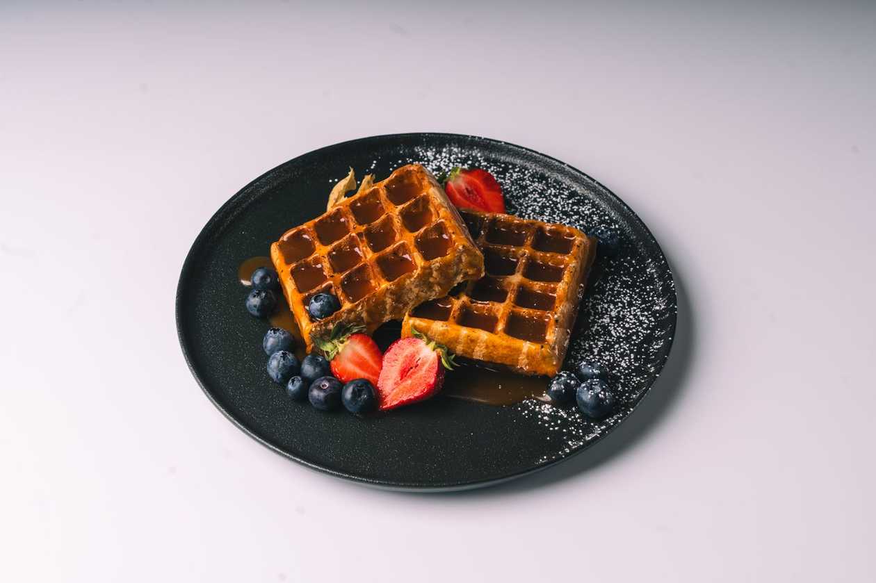 Waffles with Caramel