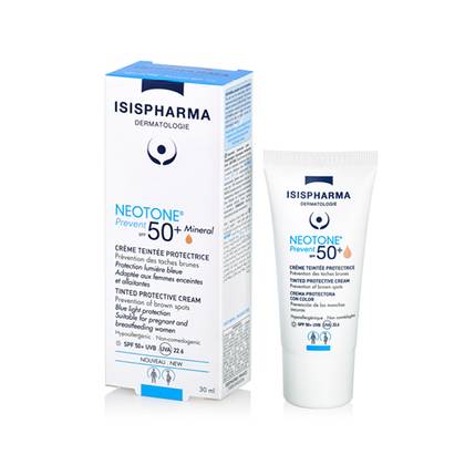 Isispharma Neotone Radiance SPF50+ Tinted Face Cream for Pregnancy/Breastfeeding Pigmentation Spots 30ml