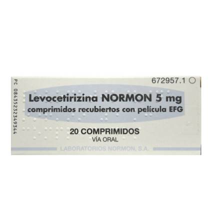 Levocetirizine Normon 5mg Tablets #20