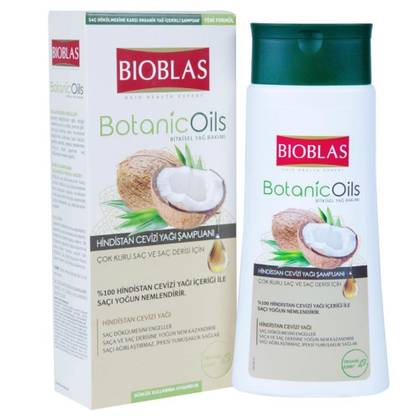 Bioblas Anti-Hair Loss Shampoo with Coconut Oil for Dry and Damaged Hair, 360ml