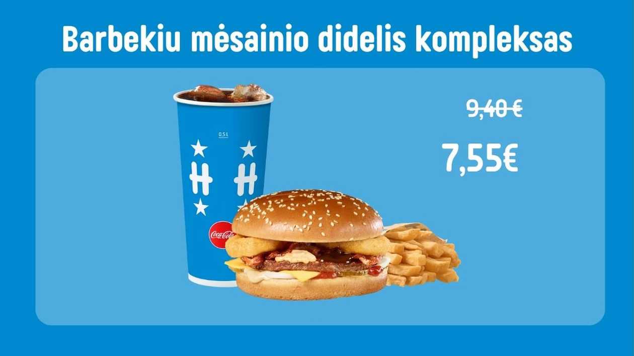 Barbekiu mėsainio didelis kompleksas