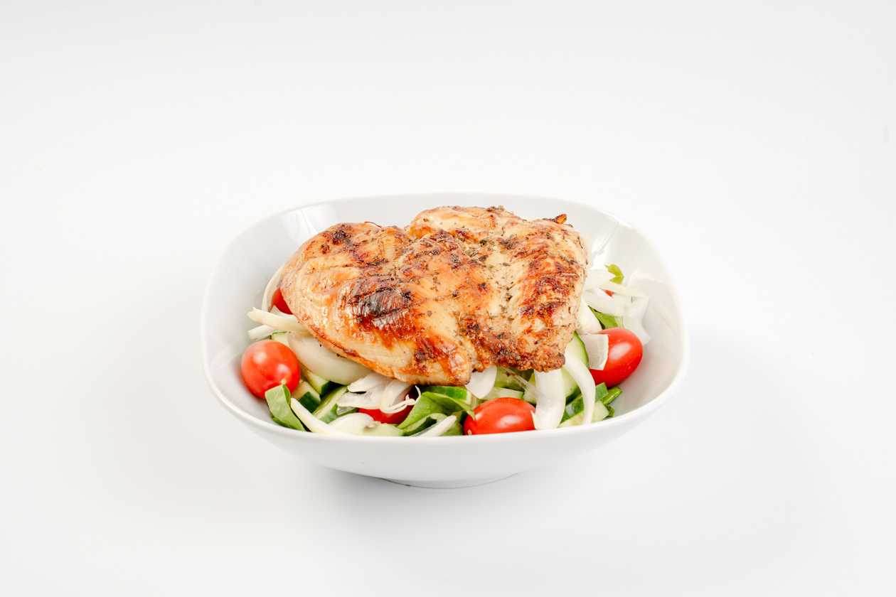 Vegetarian Salad With Chicken
