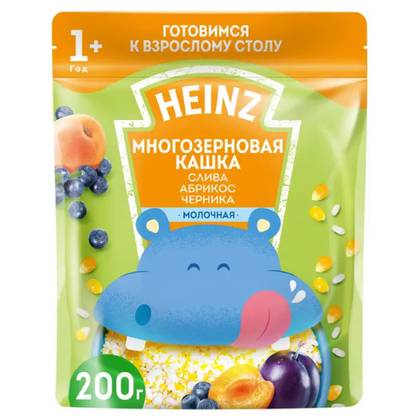 HiPP/Heinz - Lubopishka Milk Cereal with Plum, Peach, and Black Berries /1yr+/ 200g