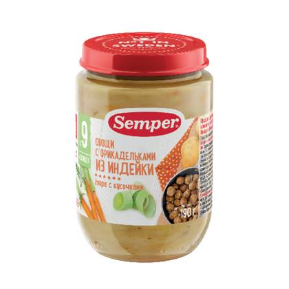 Semper - Meatball Dinner with Turkey and Vegetables /9mo+/ 190g 6483