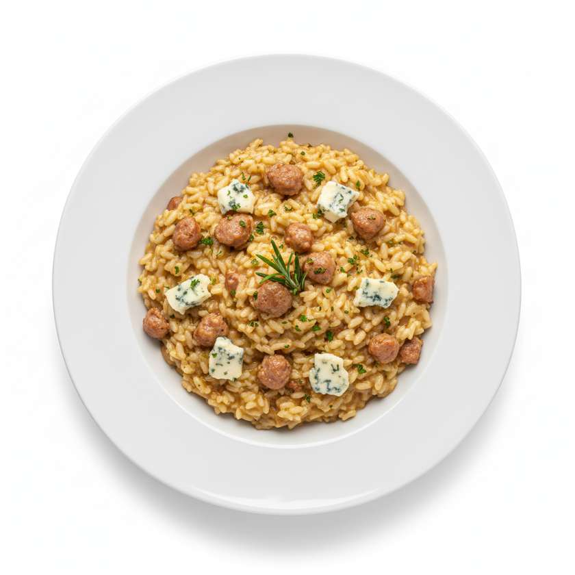 RISOTTO CON SALSICCA GORGONZOLA