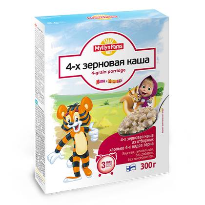 Milin Parasi - Milk-Free Cereal "Tiger" 4 Grain Cereal /10+ months/ 300g 9216