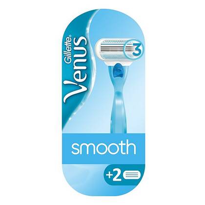 Gillette Venus Smooth Razor + 2 Cartridges, 3 Blades, Women's 2693/5425