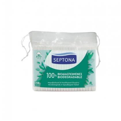 Septona Biodegradable Cotton Swabs in Cellophane 1316 #200