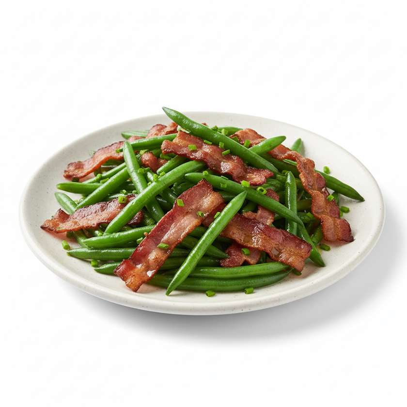 Zelené fazolky se slaninou