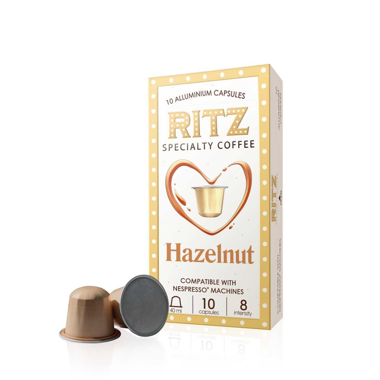 Coffee capsules with hazelnut flavor – Nespresso® compatible capsules - 10 pcs.