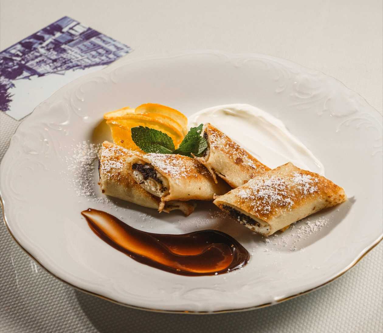 Crepes with Cheese and Poppy Seeds