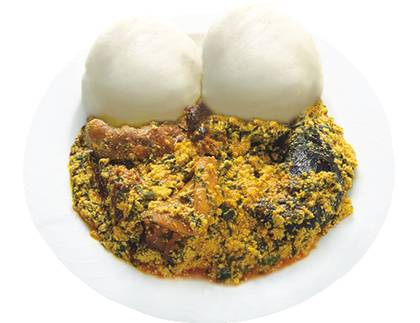 Egwusi and Ponuded yam