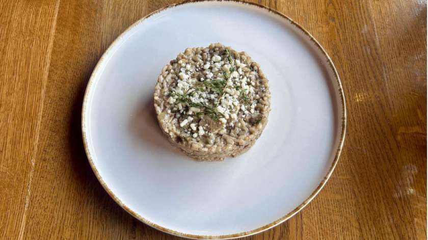 Risotto with boletus in truffle emulsion
