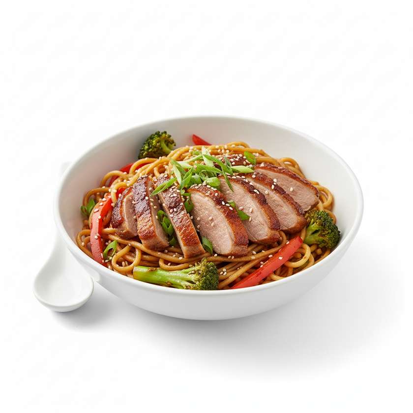 Smažené nudle s kachním masem