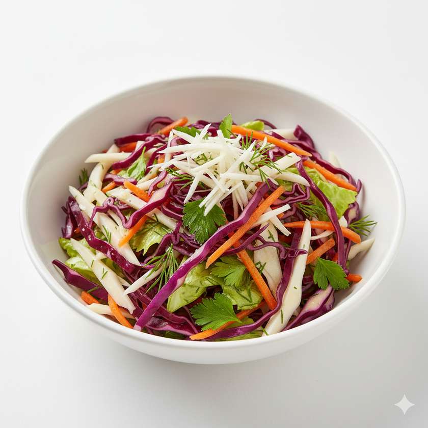 Cabbage salad with horseradish