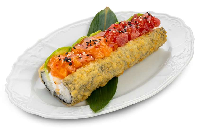 Рол дог лосось-тунець