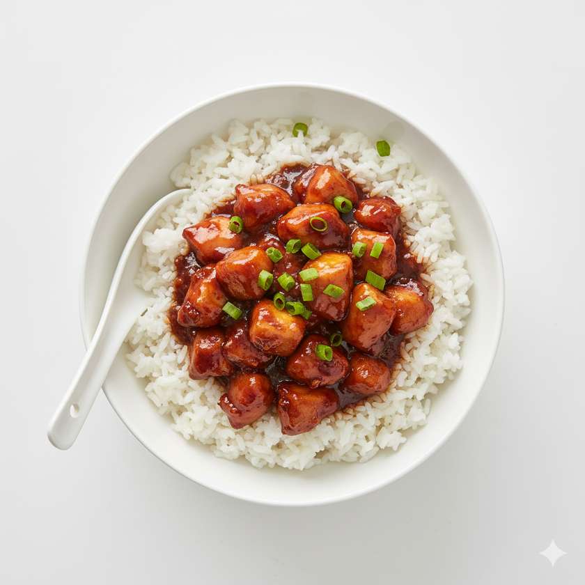 Kuřecí pekingské omáčce rýže