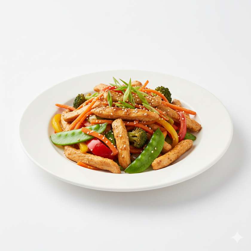 Sautéed Chicken Breast with Crispy Vegetables