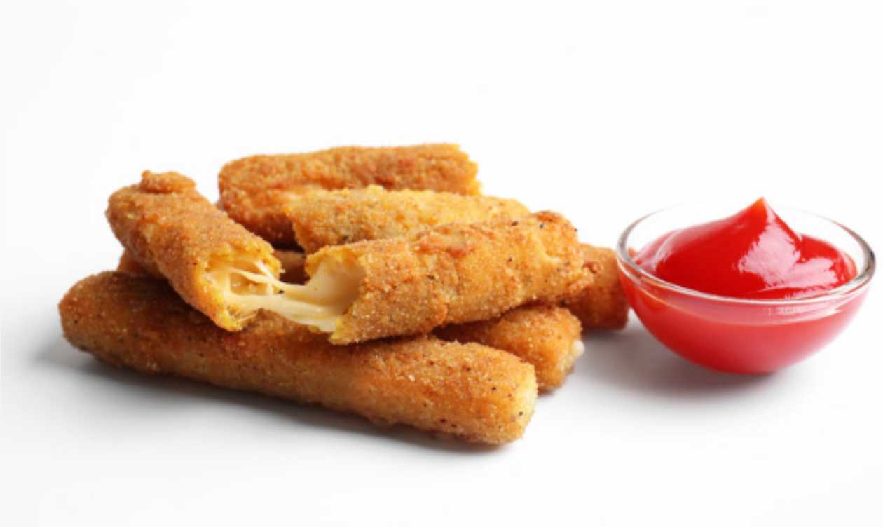 Breaded Cheese with Fries and Sauce