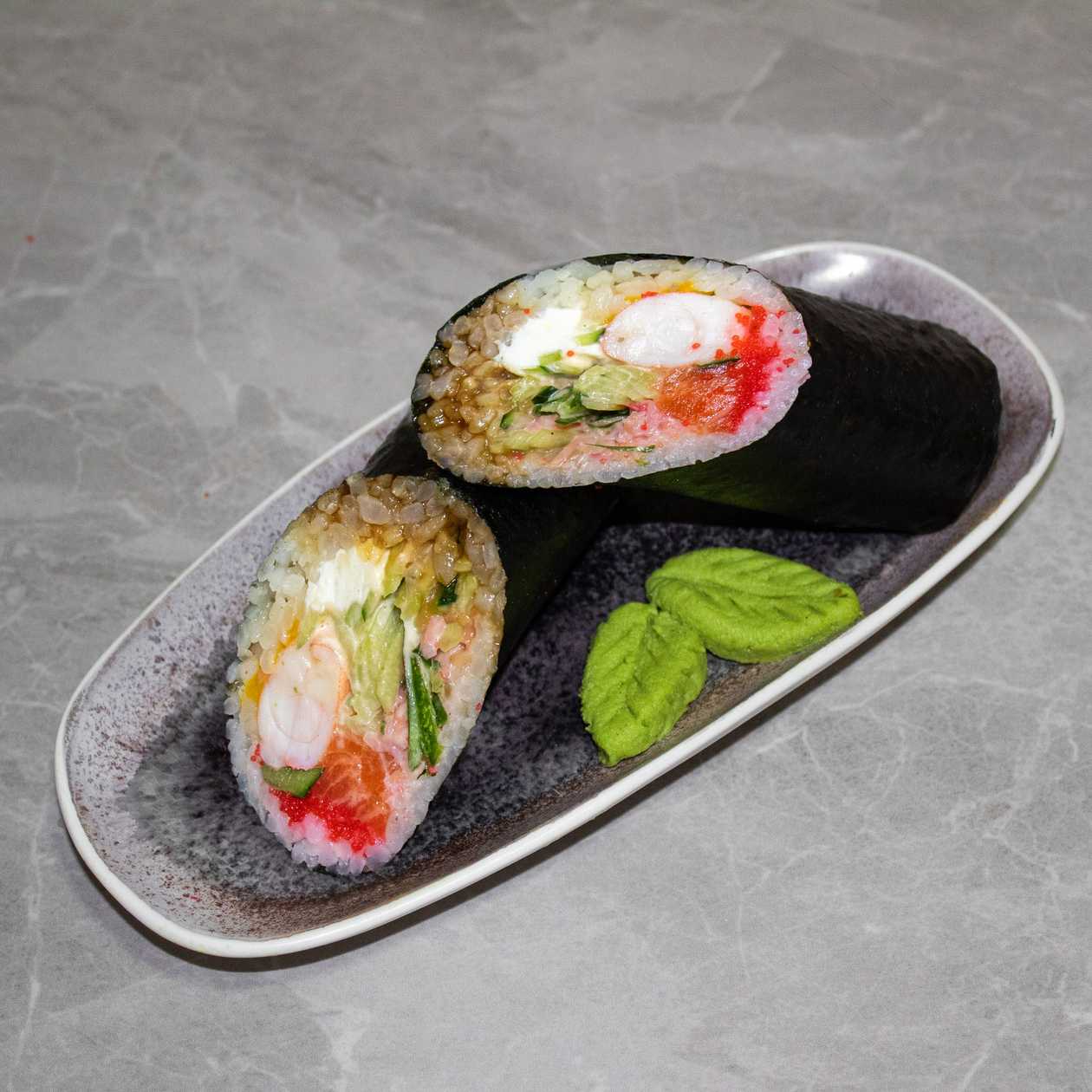 Sushi Shawarma with Salmon and Shrimp