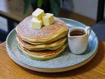 Pancakes with Honey and Butter