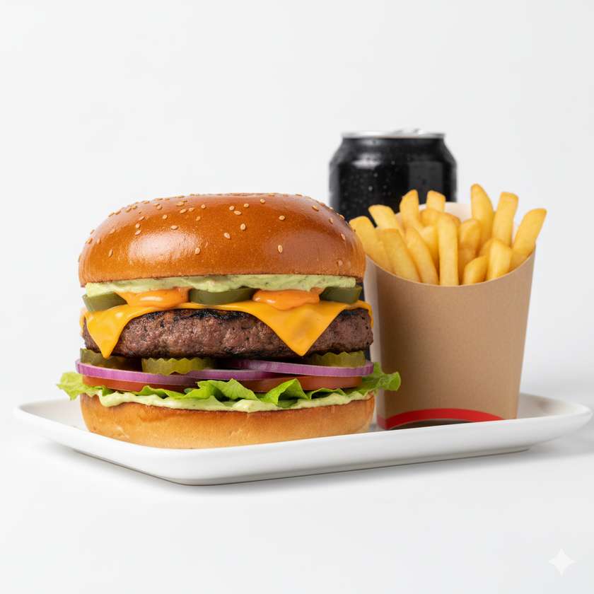 Veggie chef + hranolky + nápoj dle výběru