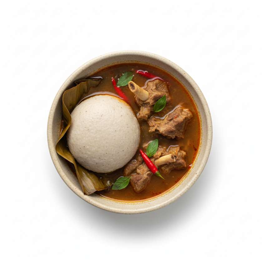 Fufu with Goat Light Soup