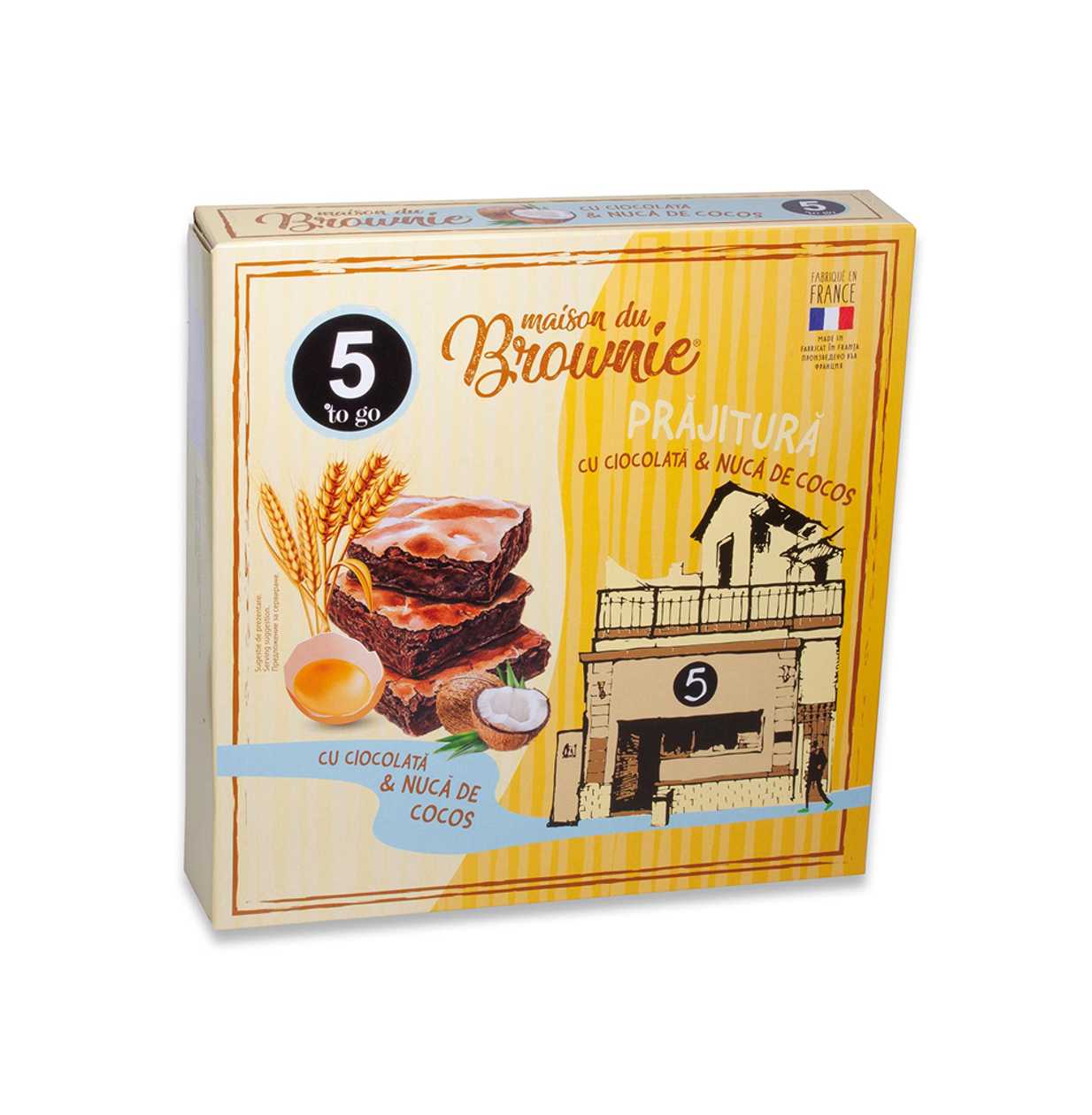 5 to go, Chocolate and Coconut Brownie, 285 g (expires soon)