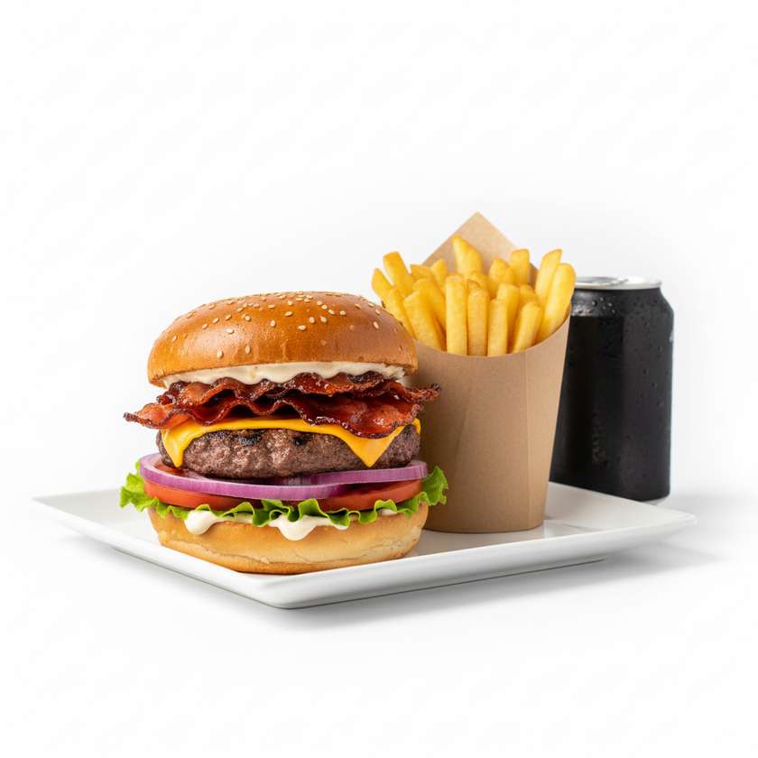 Speciál burger + hranolky + nápoj dle výběru