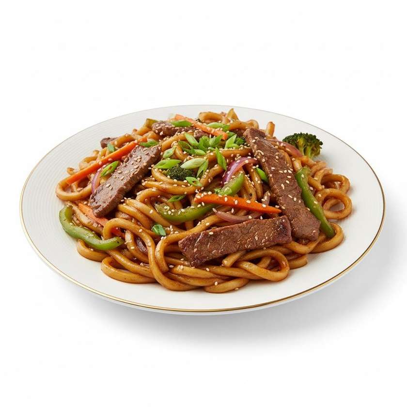 Smažené nudle s hovězím masem