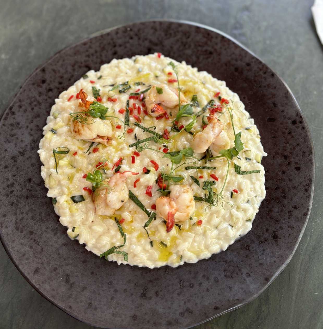 Risotto with Shrimp & Fresh Mint