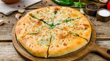 Khachapuri with Spinach and Cheese