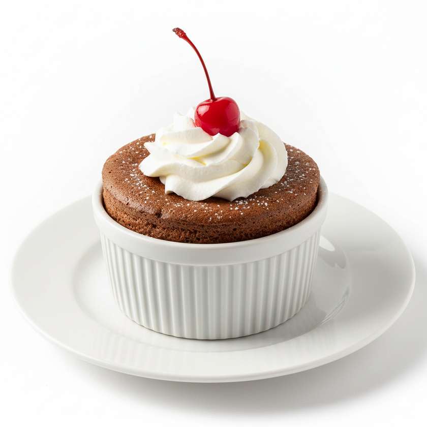 Warm chocolate souffle
