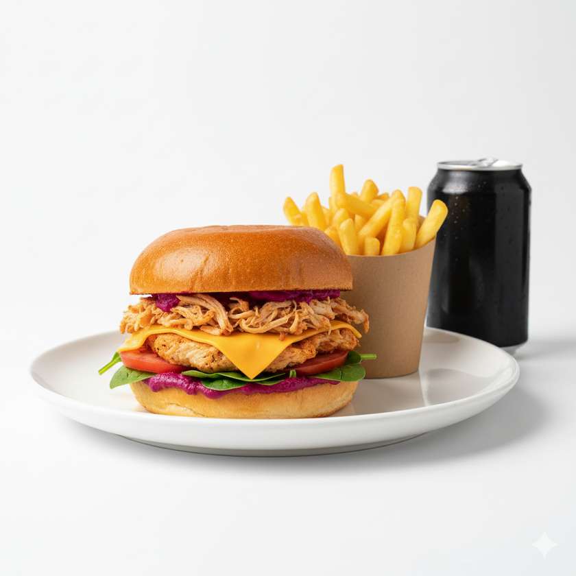 Chicken + hranolky + nápoj dle výběru