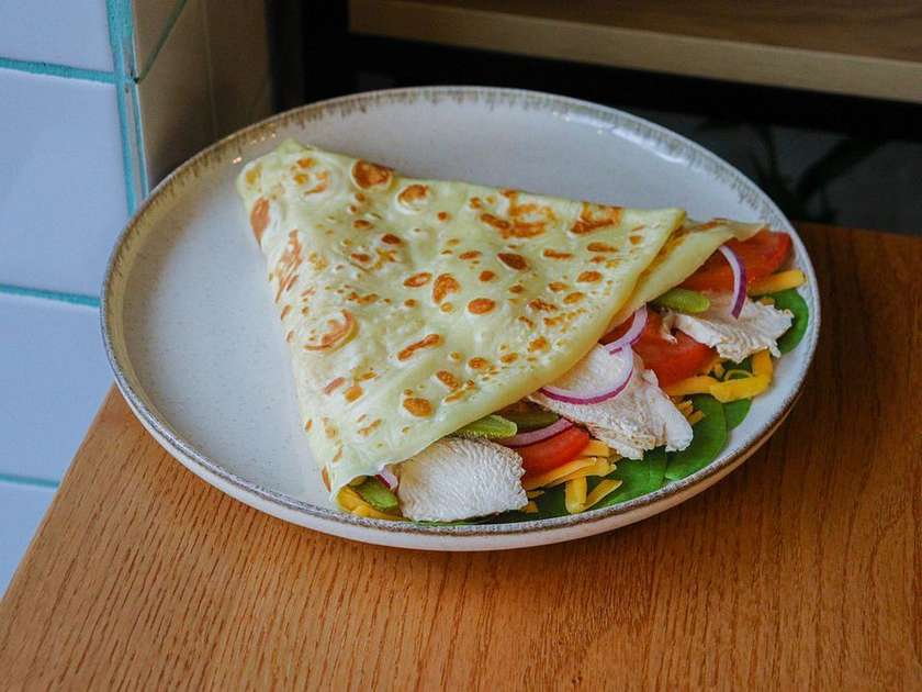 Pancake with chicken