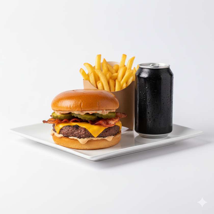 Simple  + hranolky + nápoj dle výběru