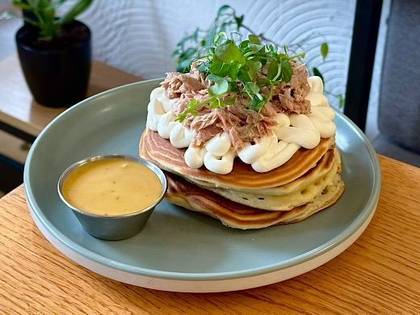 Pancakes with tuna