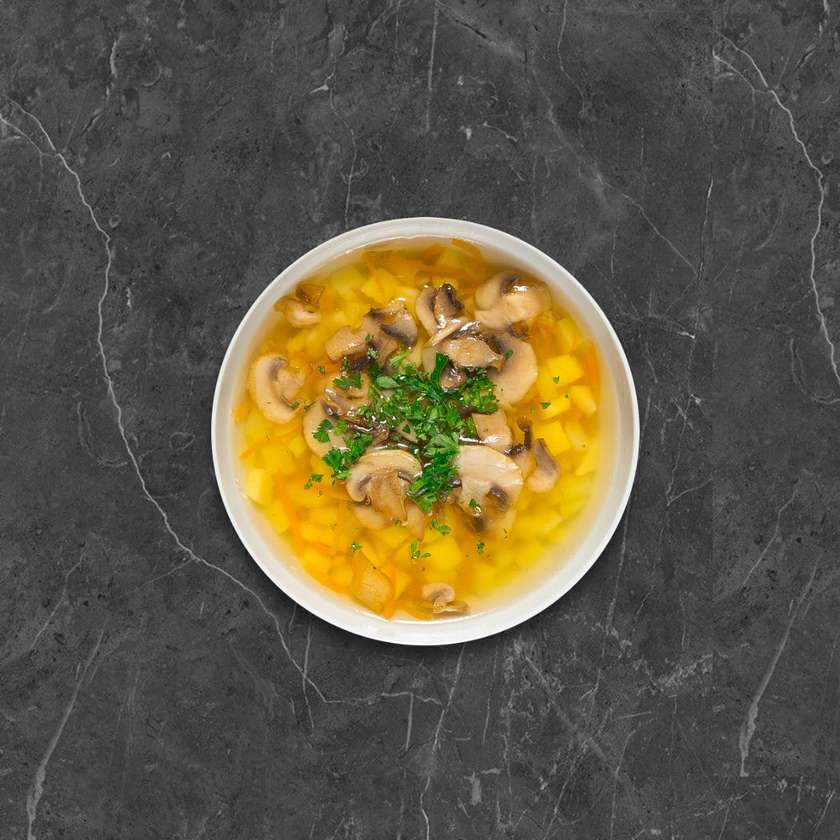 Aromatinga pievagrybių sriuba