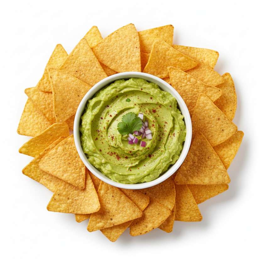 Avokaadokreem ja tortillakrõpsud