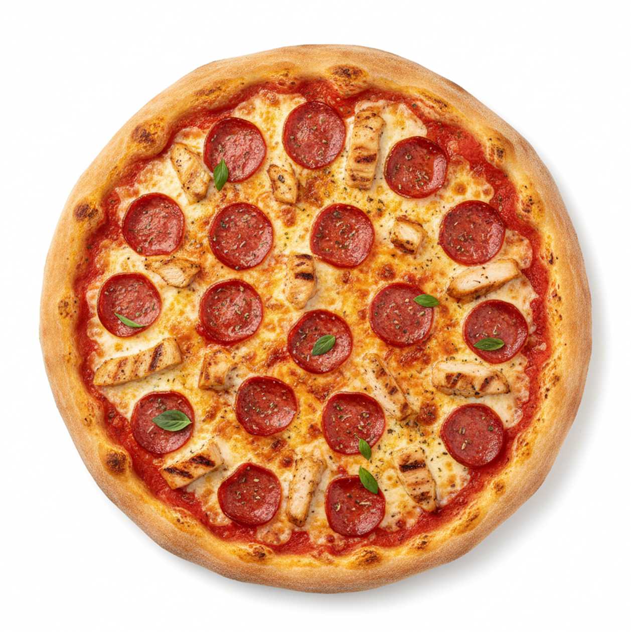Family Pepperoni & Chicken Pizza